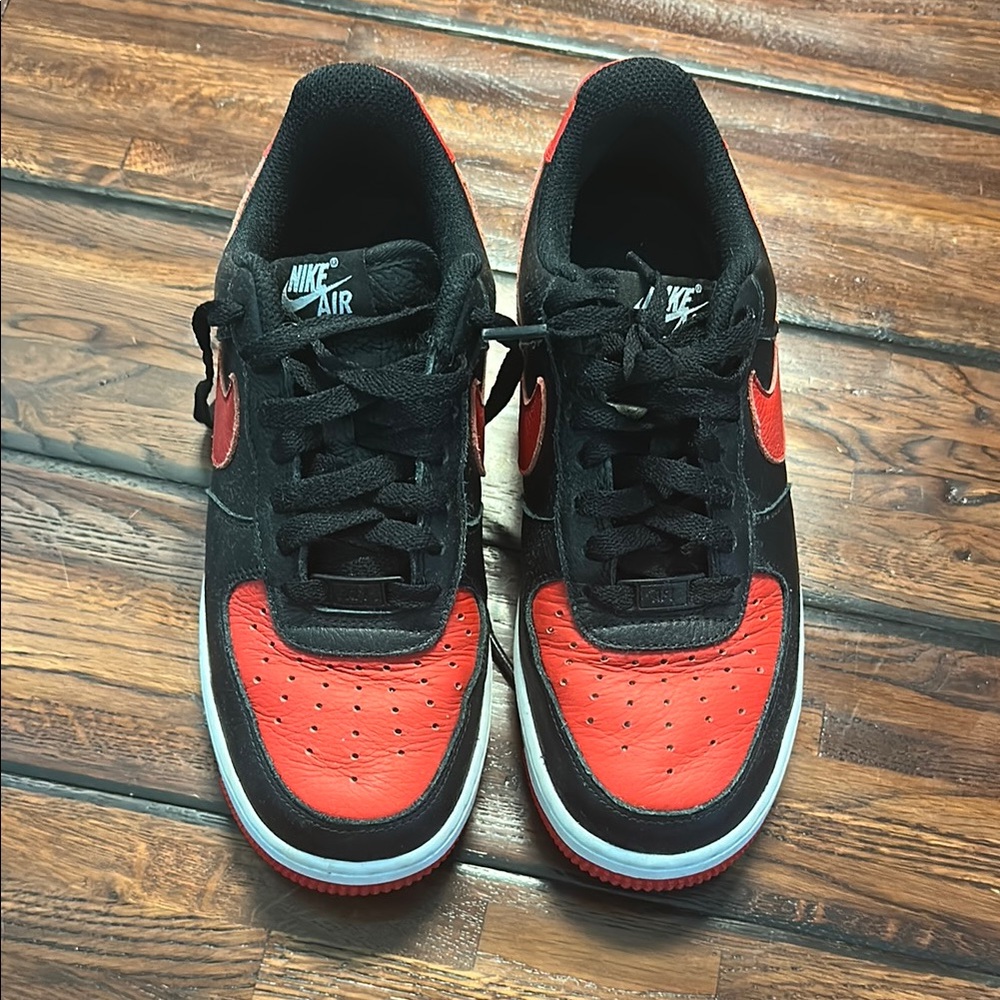 Nike Air Force 1 Black and Red Sneakers